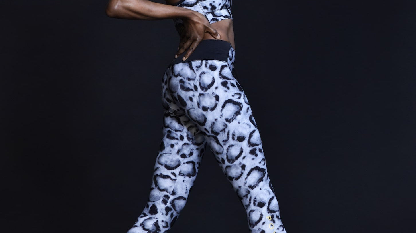 Power Woman in Goddess Indigo Sport Leggings