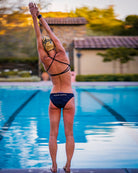 US Swimmer Lexie Kelly in Tri Bikini Black Zebra by Power Woman